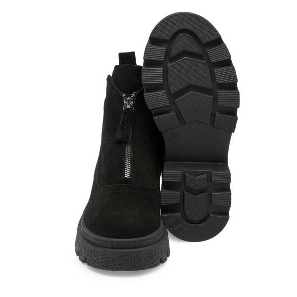 Siyah Süet Deri Kadın Casual Bot - K24K1BT67556-A01 - 4