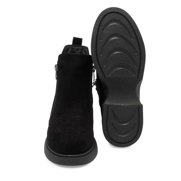 Siyah Süet Deri Kadın Casual Bot - K24K1BT67560-A01 - Tergan