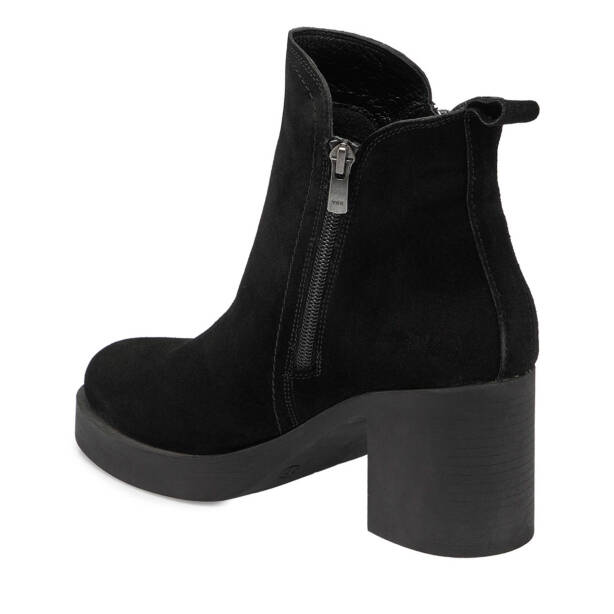 Siyah Süet Deri Kadın Casual Bot - K24K1BT67563-A01 - 2