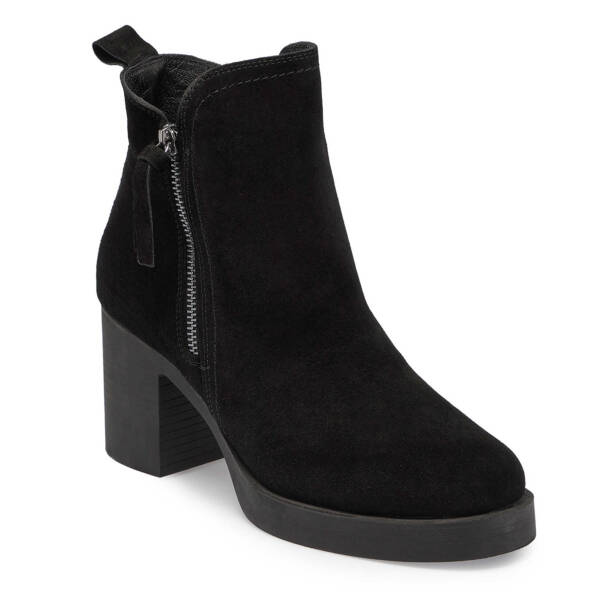 Siyah Süet Deri Kadın Casual Bot - K24K1BT67563-A01 