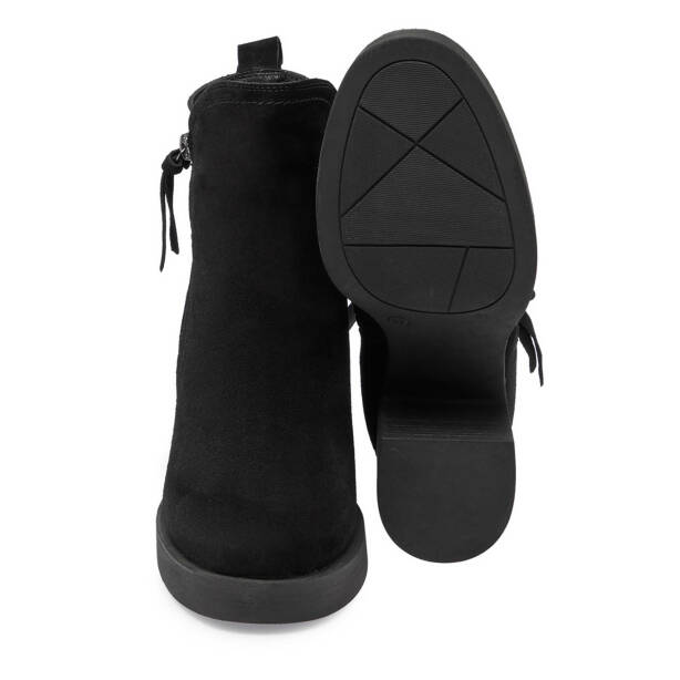 Siyah Süet Deri Kadın Casual Bot - K24K1BT67563-A01 - 4