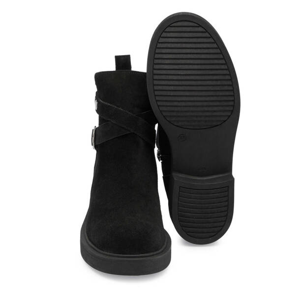 Siyah Süet Deri Kadın Casual Bot - K24K1BT67564-A01 - 4