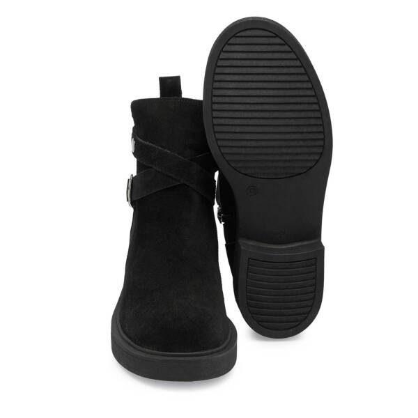 Siyah Süet Deri Kadın Casual Bot - K24K1BT67564-A01 - 4