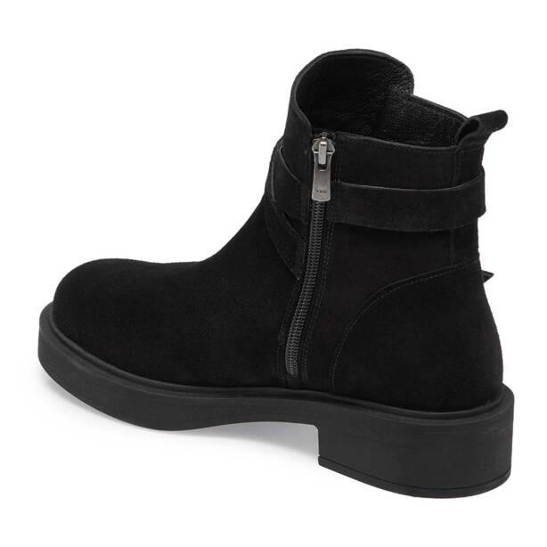 Siyah Hakiki Süet Deri Kadın Casual Bot - K24K1BT67564-A01 - 3