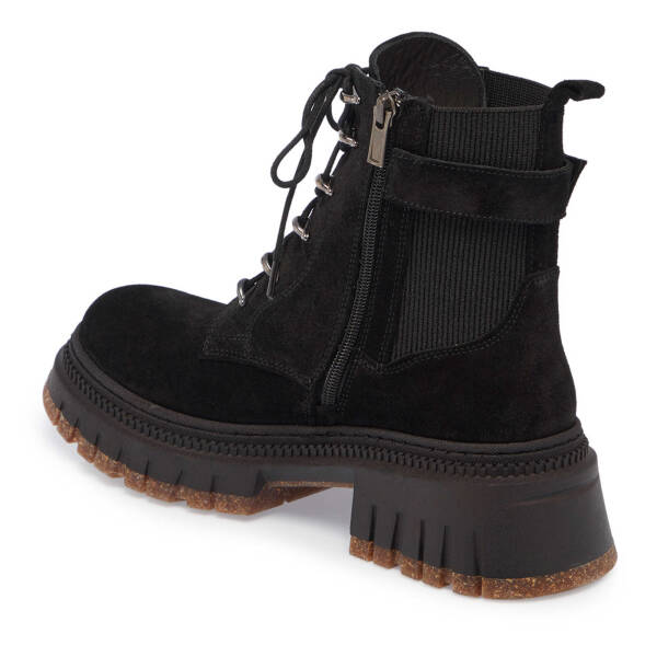 Siyah Süet Deri Kadın Casual Bot - K24K1BT67589-A01 - 2