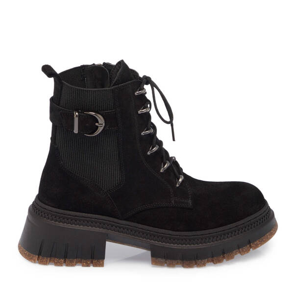 Siyah Süet Deri Kadın Casual Bot - K24K1BT67589-A01 - 3