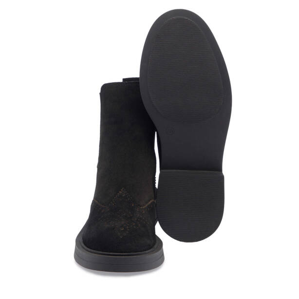 Siyah Süet Deri Kadın Casual Bot - K24K1BT67616-A01 - 4