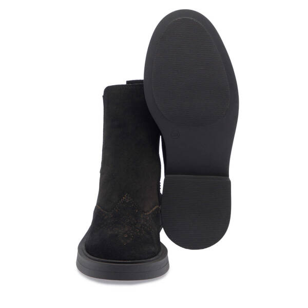 Siyah Süet Deri Kadın Casual Bot - K24K1BT67616-A01 - 4