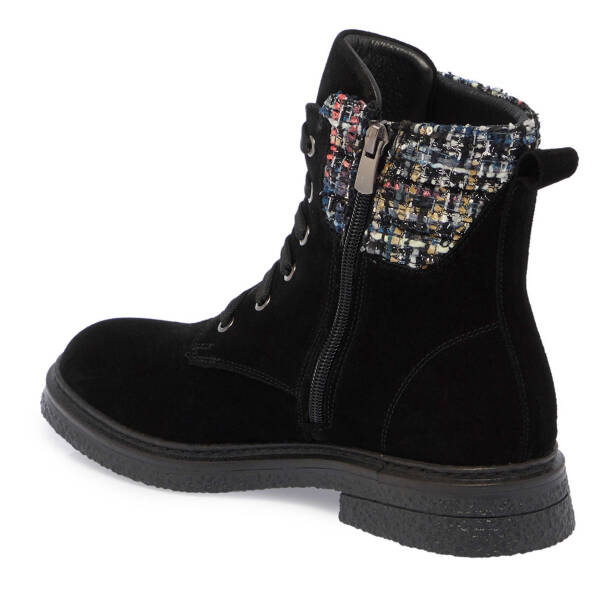 Siyah Süet Deri Kadın Casual Bot - K24K1BT67661-A01 - Tergan