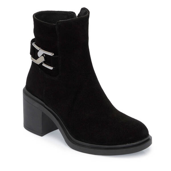 Siyah Süet Deri Kadın Casual Bot - K24K1BT67746-A01 - 1