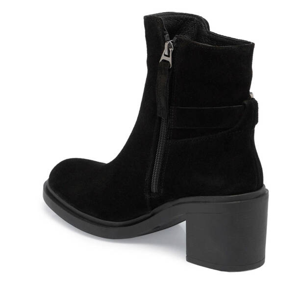 Siyah Süet Deri Kadın Casual Bot - K24K1BT67746-A01 - Tergan