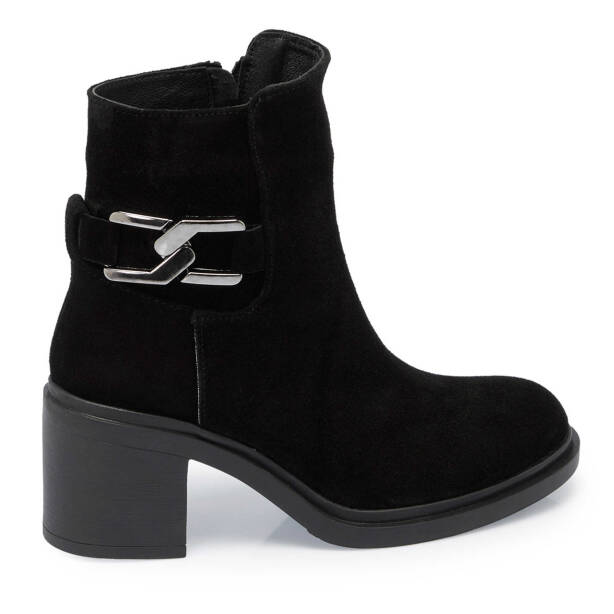 Siyah Süet Deri Kadın Casual Bot - K24K1BT67746-A01 - 3