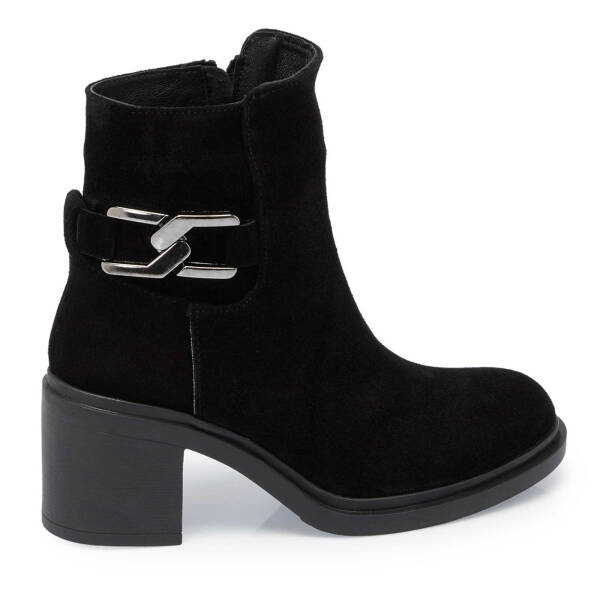 Siyah Süet Deri Kadın Casual Bot - K24K1BT67746-A01 - 3