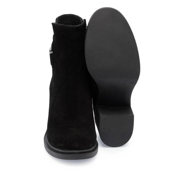 Siyah Süet Deri Kadın Casual Bot - K24K1BT67746-A01 - 4