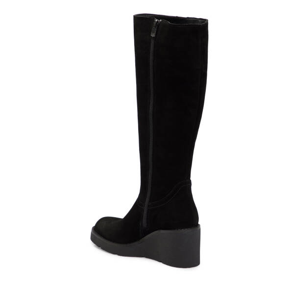 Siyah Hakiki Süet Deri Kadın Çizme - K25K1CM68330-A01 - 2