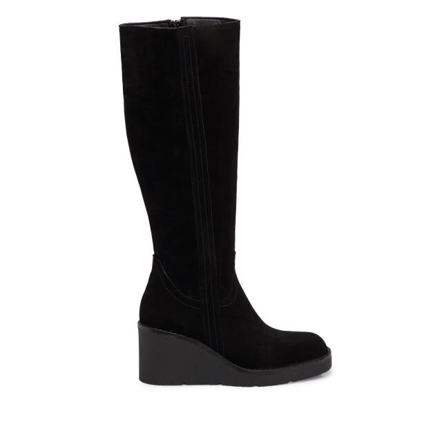 Siyah Hakiki Süet Deri Kadın Çizme - K25K1CM68330-A01 - 3