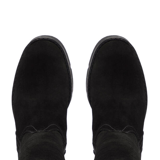 Siyah Hakiki Süet Deri Kadın Çizme - K25K1CM68330-A01 - 5