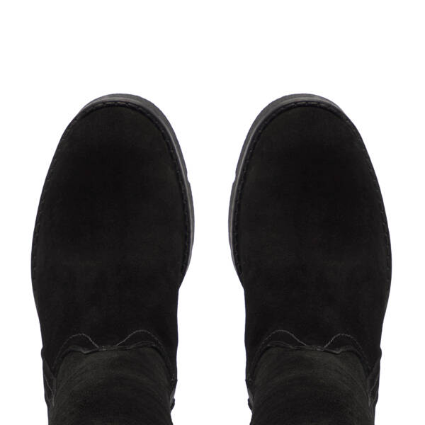 Siyah Hakiki Süet Deri Kadın Çizme - K25K1CM68330-A01 - 5