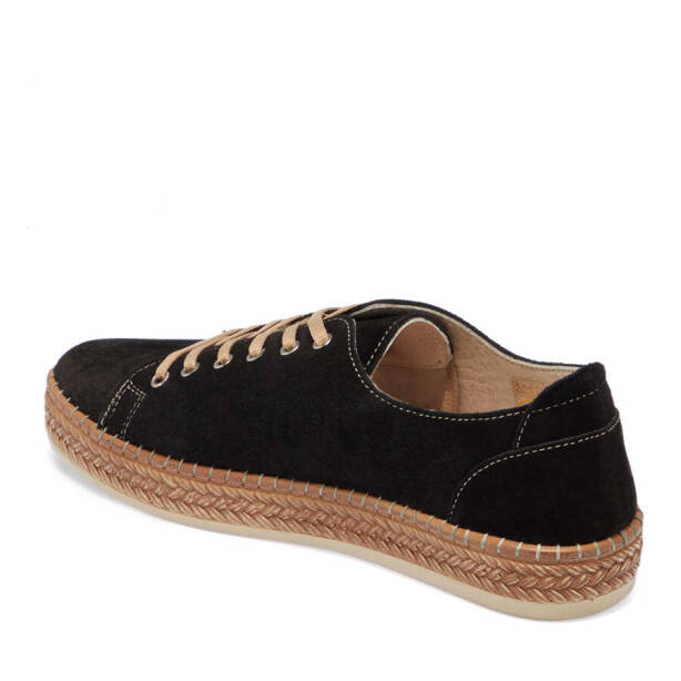 Siyah Süet Deri Kadın Espadril - K24I1AY67226-A01 - 2