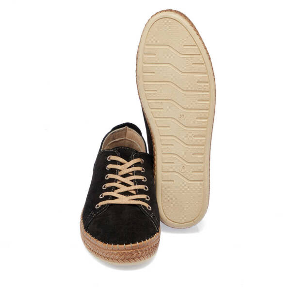 Siyah Süet Deri Kadın Espadril - K24I1AY67226-A01 - 4