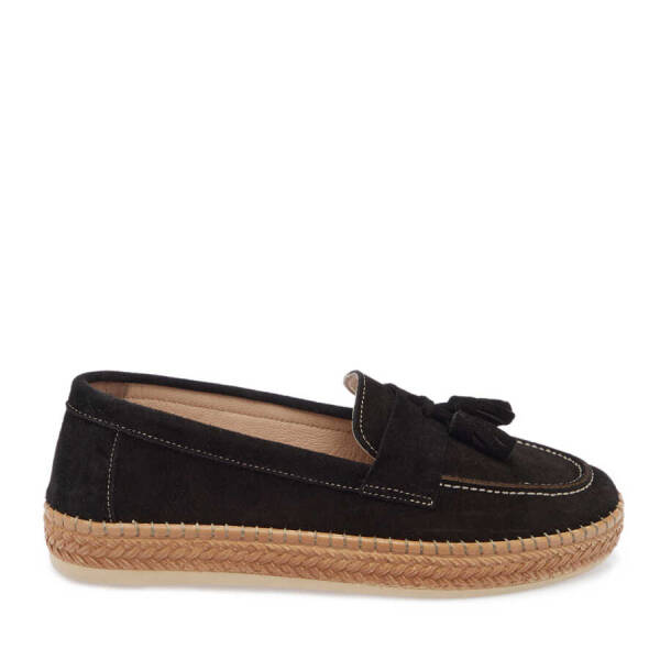 Siyah Süet Deri Kadın Espadril - K24I1AY67227-A01 - 3