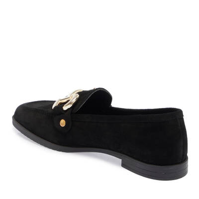  Siyah Süet Deri Kadın Loafer - K23S1AY66787-A01 - 2