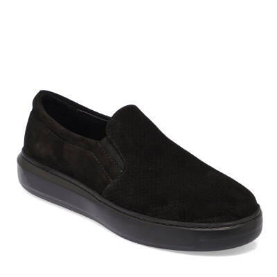 Siyah Süet Deri Kadın Loafer - K24I1AY67368-A01 - 1
