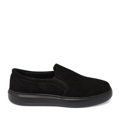 Siyah Süet Deri Kadın Loafer - K24I1AY67368-A01 - 3
