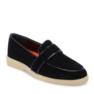 Siyah Süet Deri Kadın Loafer - K25I1AY67908-A01 - 1
