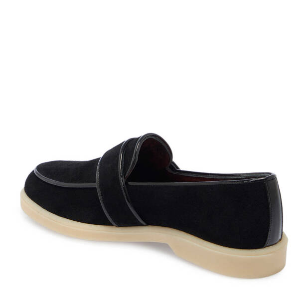 Siyah Süet Deri Kadın Loafer - K25I1AY67908-A01 - 2