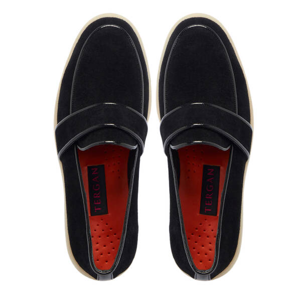 Siyah Süet Deri Kadın Loafer - K25I1AY67908-A01 - 5