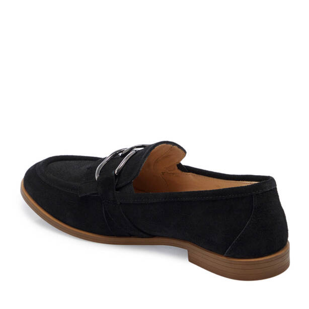 Siyah Hakiki Süet Deri Kadın Loafer - K25I1AY68020-A01 - 3