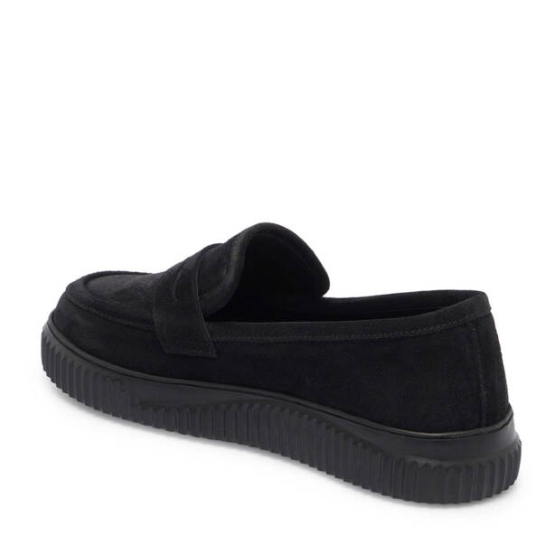 Siyah Süet Deri Kadın Loafer - K25I1AY68023-A01 - 2