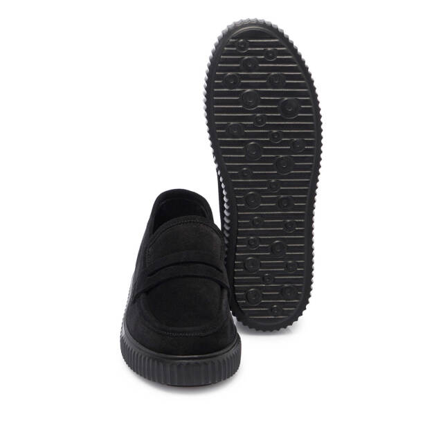 Siyah Süet Deri Kadın Loafer - K25I1AY68023-A01 - 4