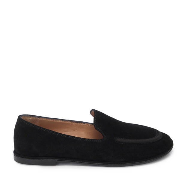 Siyah Süet Deri Kadın Loafer - K25I1AY68042-A01 - 3