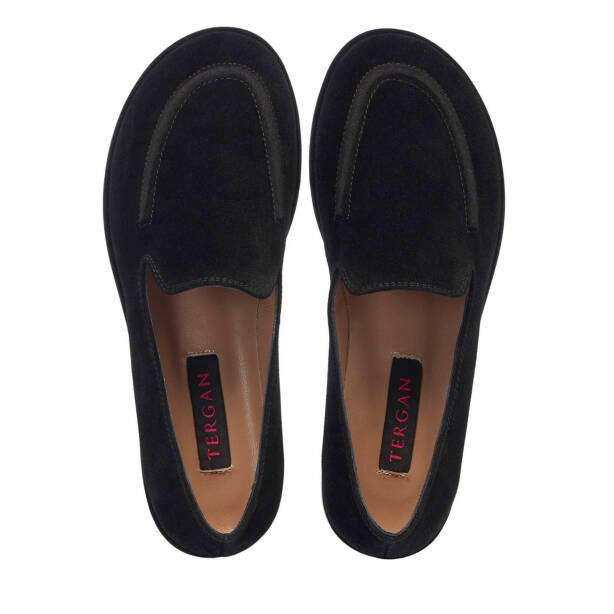 Siyah Süet Deri Kadın Loafer - K25I1AY68042-A01 - 5