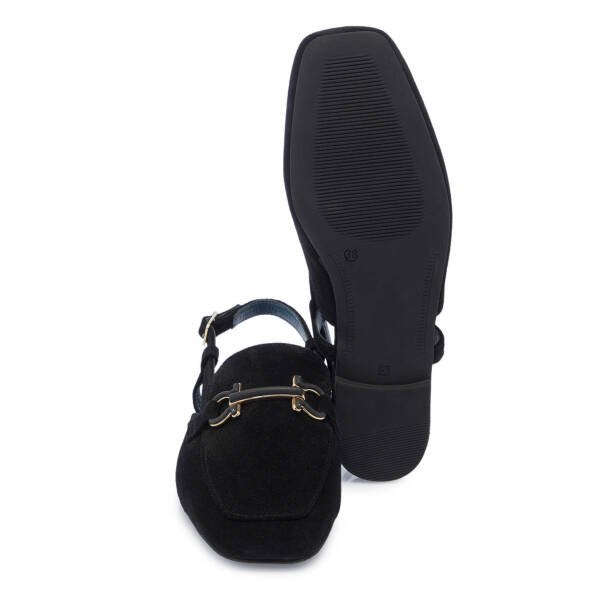 Siyah Süet Deri Kadın Loafer - K25Y1AY67913-A01 - Tergan