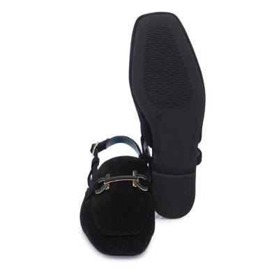 Siyah Süet Deri Kadın Loafer - K25Y1AY67913-A01 - 4
