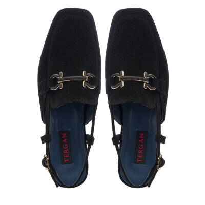 Siyah Süet Deri Kadın Loafer - K25Y1AY67913-A01 - 5