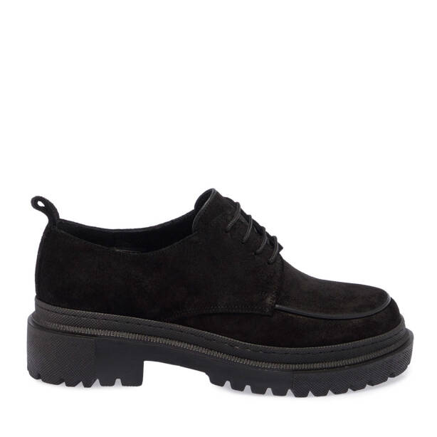 Siyah Süet Deri Kadın Makosen - K24S1AY67542-G16 - 3