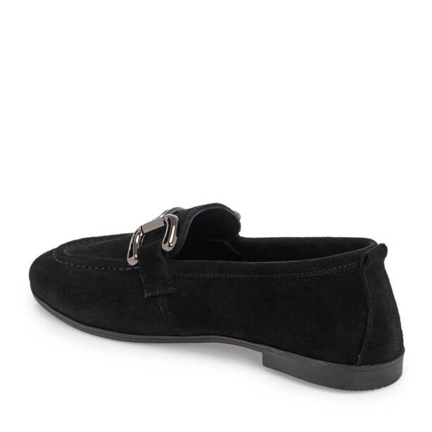 Siyah Hakiki Süet Deri Kadın Makosen - K25I1AY67849-A01 - 3