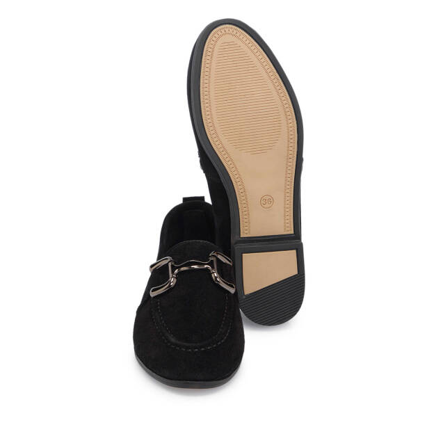 Siyah Hakiki Süet Deri Kadın Makosen - K25I1AY67849-A01 - 4