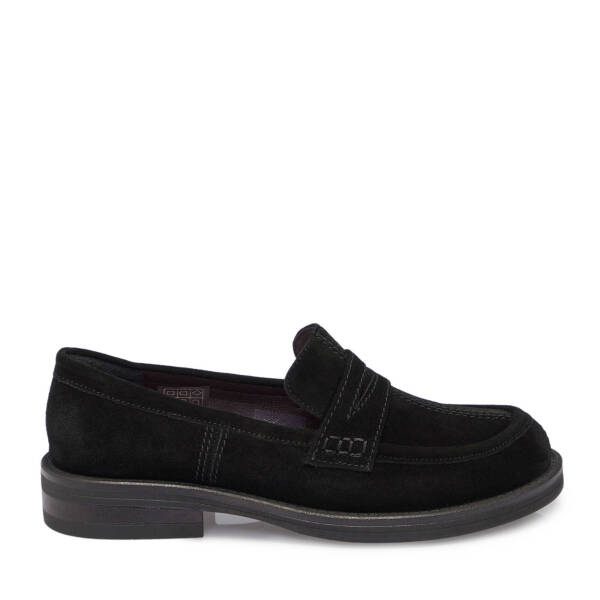 Siyah Süet Deri Kadın Makosen - K25S1AY68212-A01 - 3