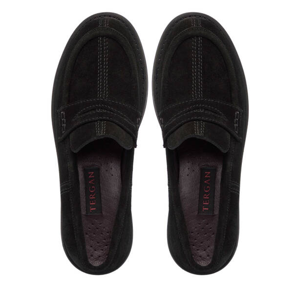 Siyah Süet Deri Kadın Makosen - K25S1AY68212-A01 - 5