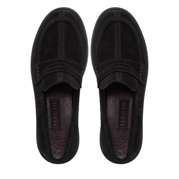 Siyah Süet Deri Kadın Makosen - K25S1AY68212-A01 - 5