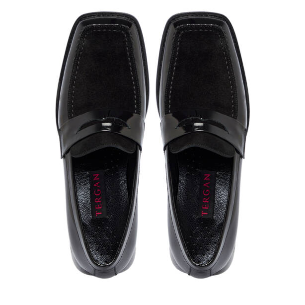 Siyah Süet Deri Kadın Makosen - K25S1AY68214-A01 - 5