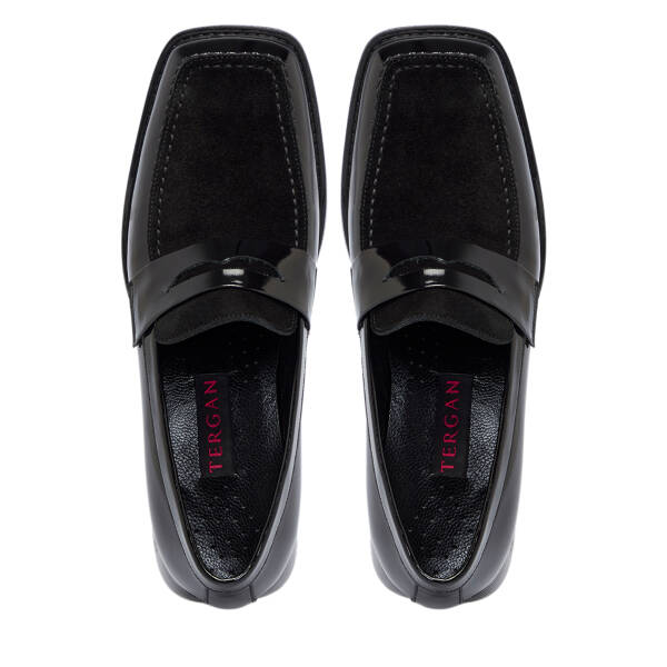 Siyah Süet Deri Kadın Makosen - K25S1AY68214-A01 - 5