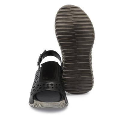 Siyah Süet Deri Kadın Sandalet - K25Y1SN67929-A23 - 4