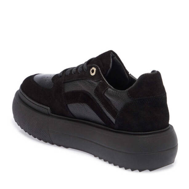 Siyah Hakiki Süet Deri Kadın Sneaker - K23S1AY66914-W19 - 3