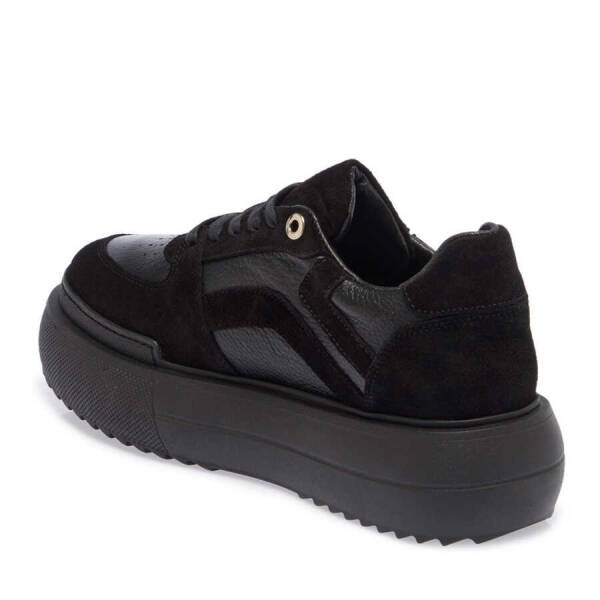 Siyah Hakiki Süet Deri Kadın Sneaker - K23S1AY66914-W19 - 3